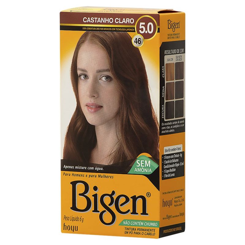 tintura bigen castanho claro 5.0