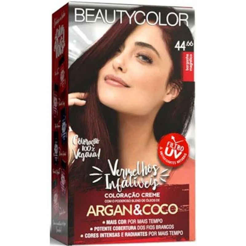 tintura para cabelo 44.66 borgonha magnífico beauty color