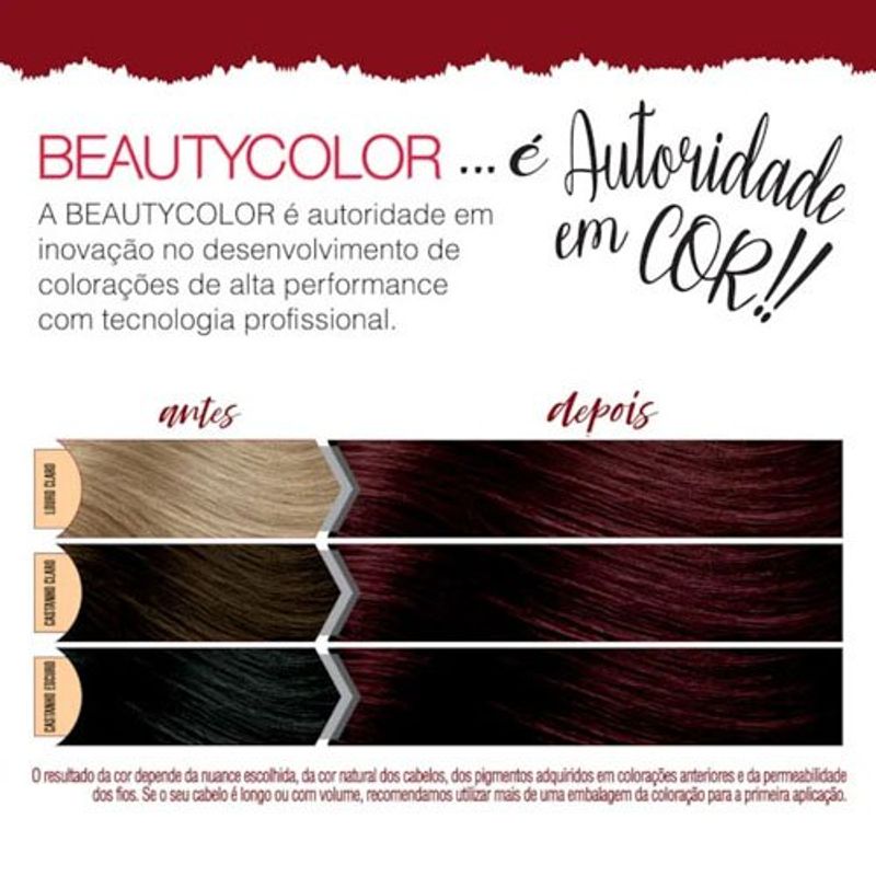 tintura para cabelo 44.66 borgonha magnífico beauty color