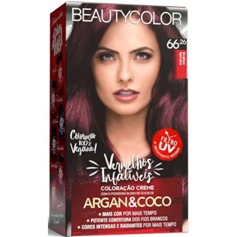 tintura para cabelo 66.26 marsala infalível beauty color