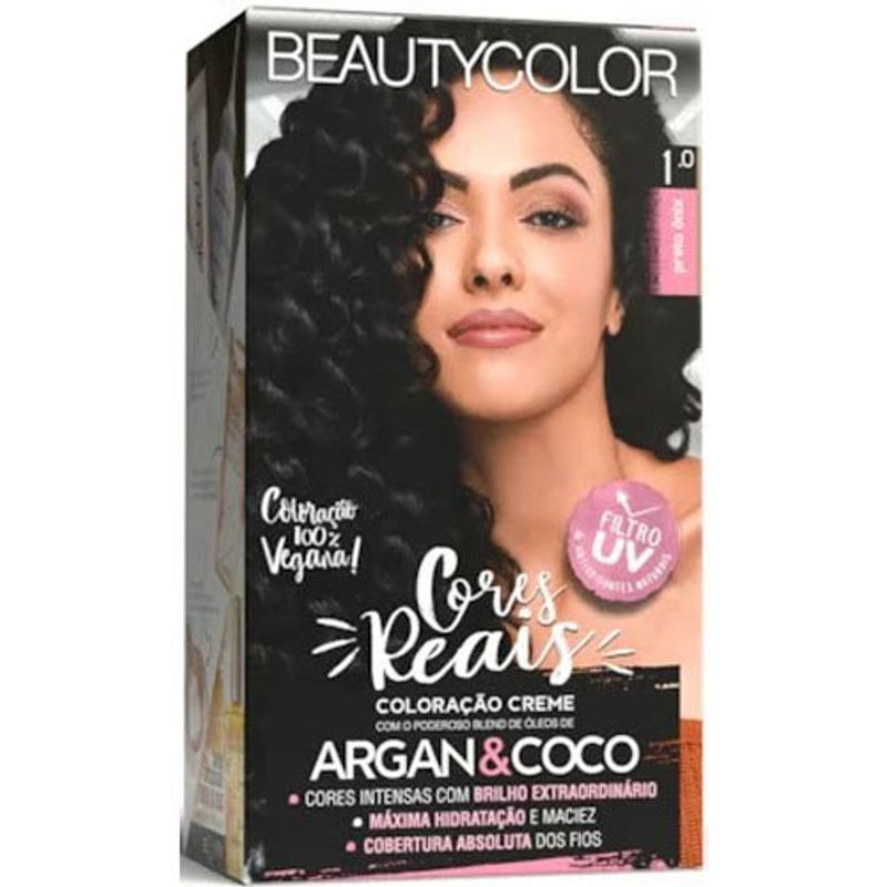 tintura para cabelo 1.0 preto ônix beauty color