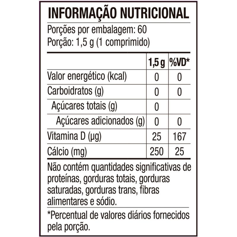 calcitran d3 1.000ui 60 comprimidos revestidos fqm
