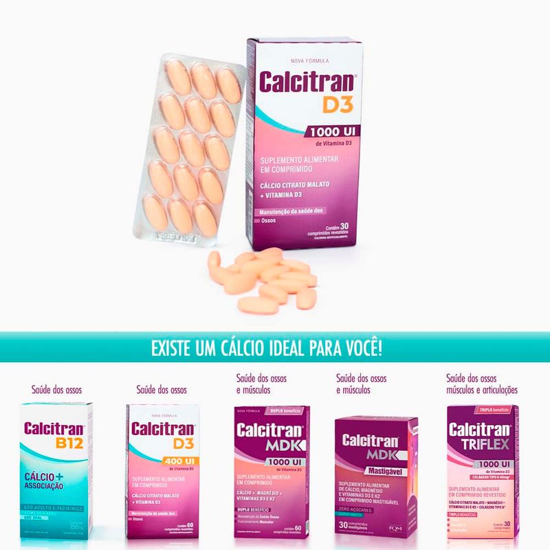 calcitran d3 1.000ui 30 comprimidos revestidos fqm