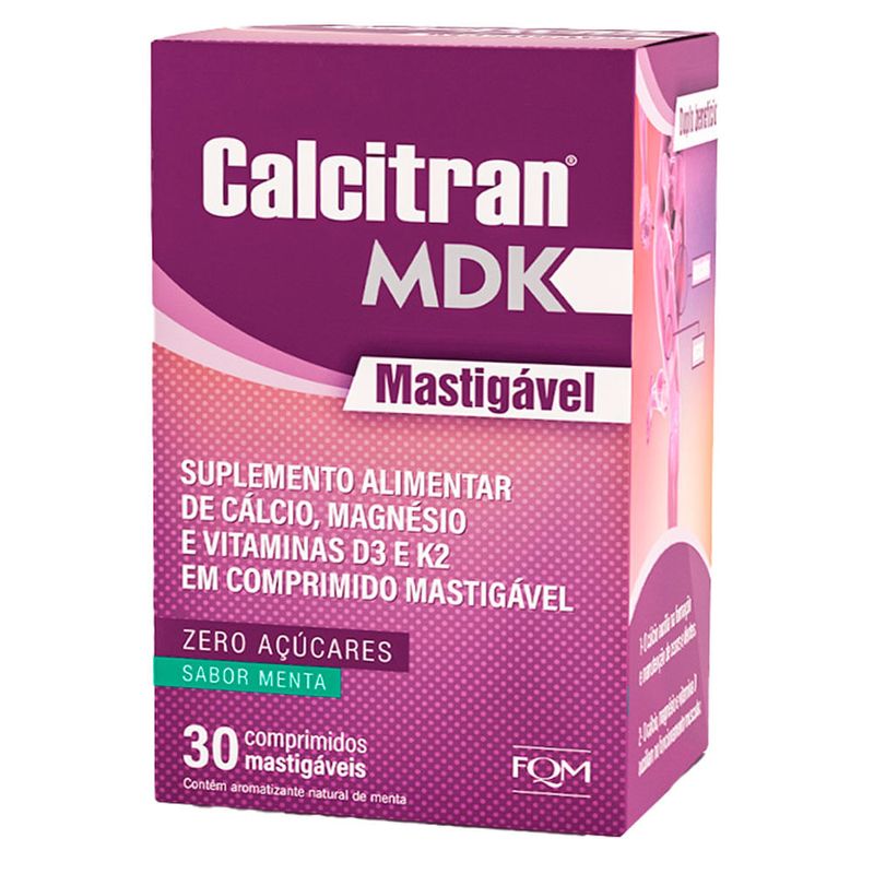 calcitran mdk 30 comprimidos mastigáveis