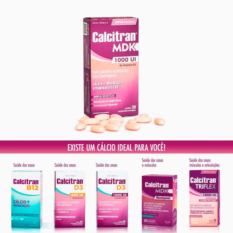 calcitran mdk 1.000ui 60 comprimidos revestidos leve 90 pague 60 fqm