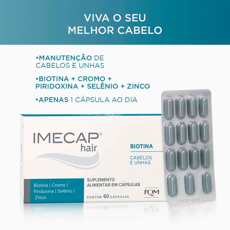 imecap hair kit com 90 cápsulas leve 90 e pague 60 fqm