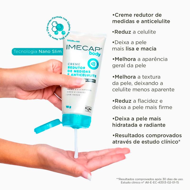 imecap creme redutor de medidas e anticelulite 170g
