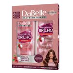 kit shampoo 250ml e condicionador 175ml explosão de brilho dabelle