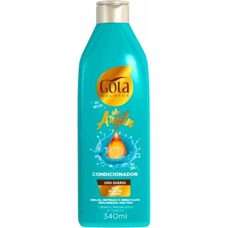 condicionador óleo de argan 340ml gota dourada