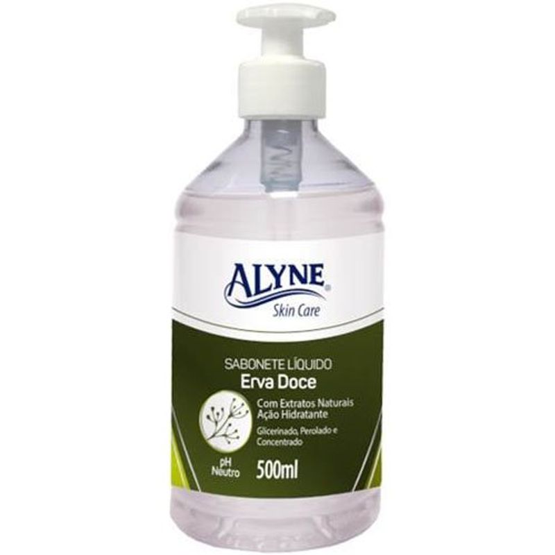 sabonete líquido alyne skin care erva doce 500ml