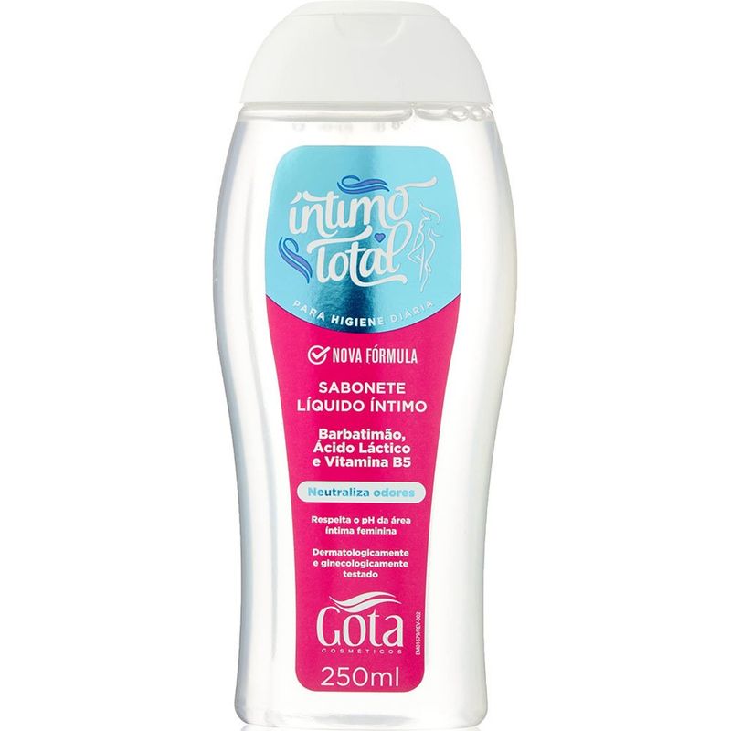 sabonete líquido íntimo gota dourada total 250ml