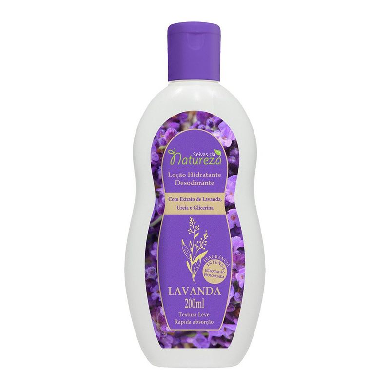 loção hidratante seivas natureza lavanda 200ml