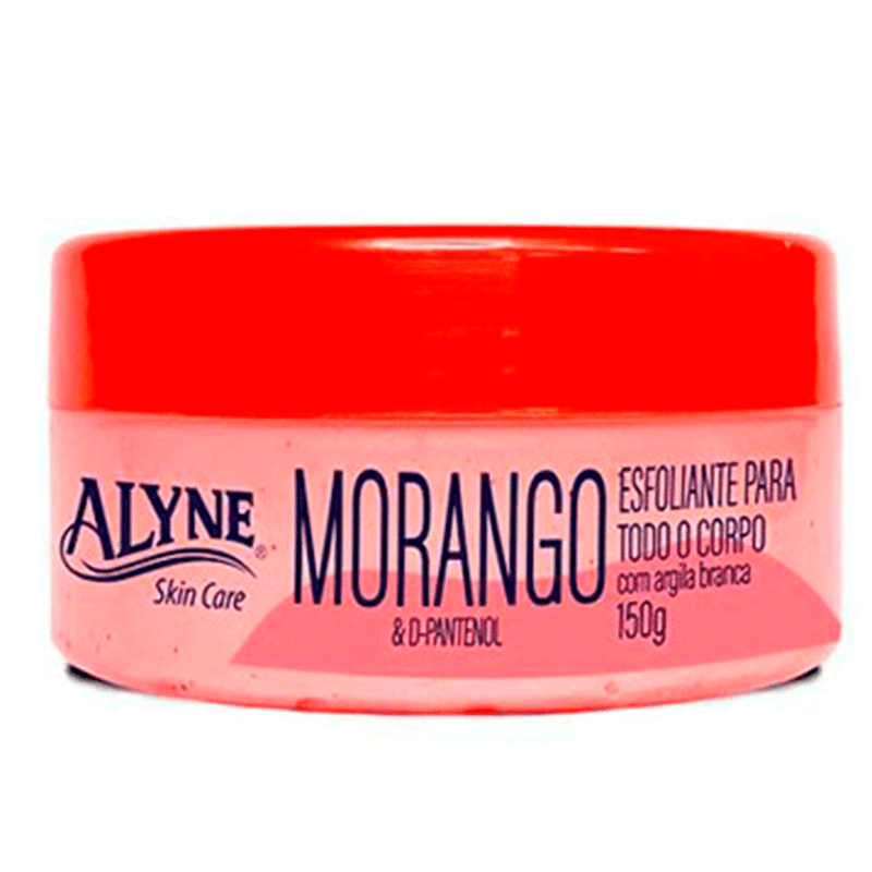 creme esfoliante alyne morango com d-pantenol 150g