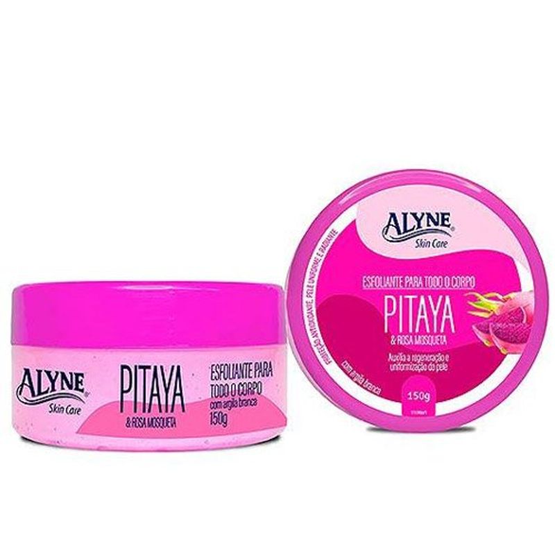 creme esfoliante alyne pitaya e rosa mosqueta 150g