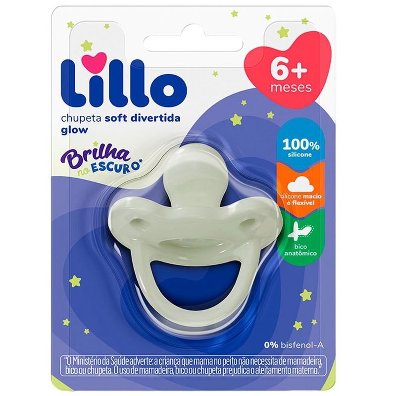 chupeta lillo soft 100% silicone tamanho 2 neutra
