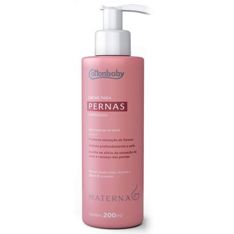 creme para pernas cansadas cottonbaby 200ml