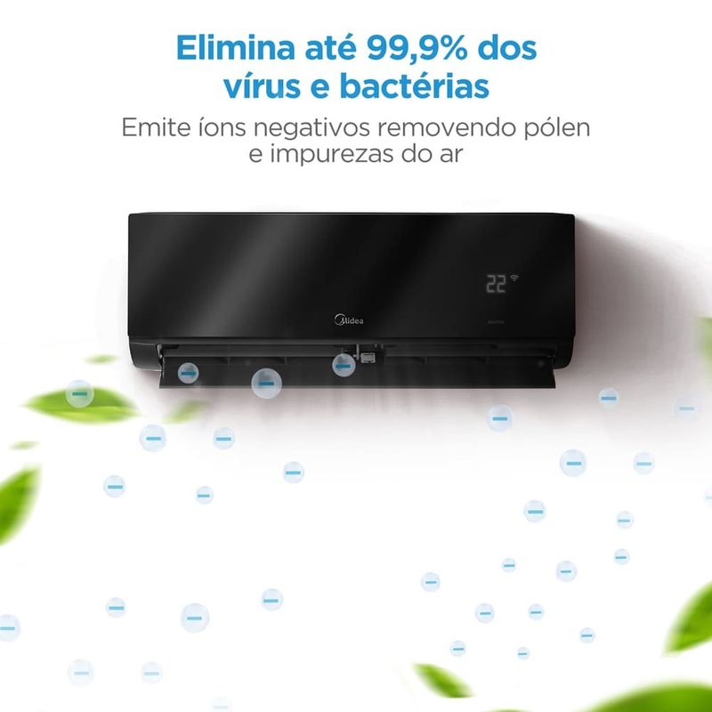ar-condicionado split inverter 18.000 btus midea xtreme save black 220v wi-fi 42mgvqi18m5/38mgvqi18m5