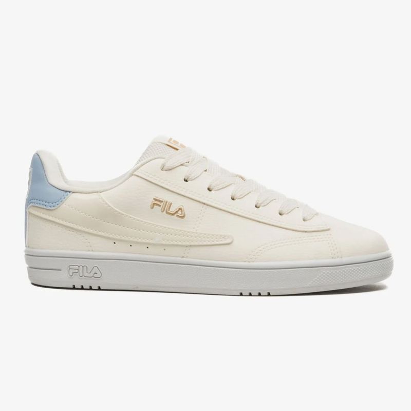 tênis fila feminino n°35 court 90 sport off-white azul (mp)