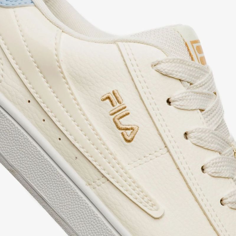 tênis fila feminino n°35 court 90 sport off-white azul (mp)