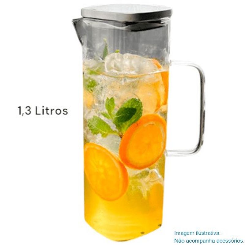 jarra de vidro 1,3l qiandaojia transparente t-bi