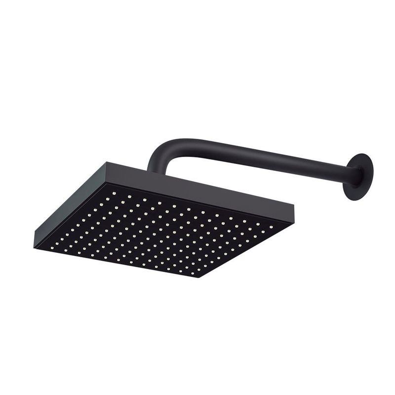chuveiro articulado quadrado abs civitt 8" luxo preto fosco (mp)