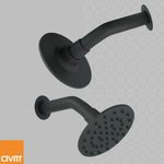 chuveiro articulado redondo abs civitt preto fosco (mp)