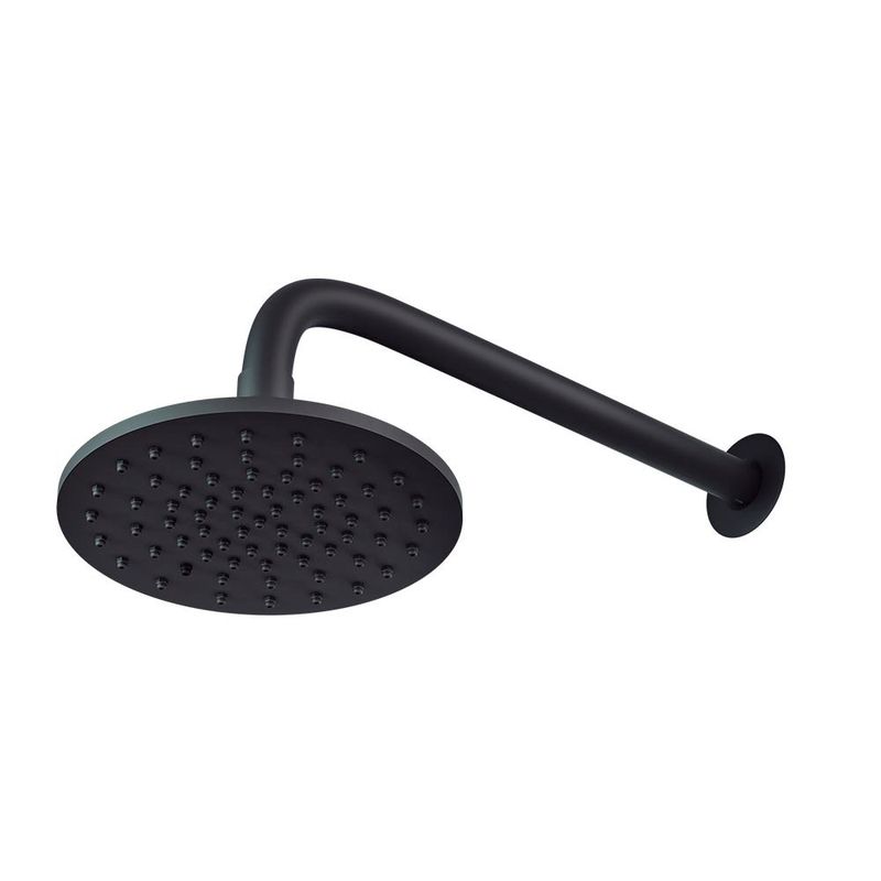 chuveiro articulado redondo civitt 6" luxo preto fosco (mp)