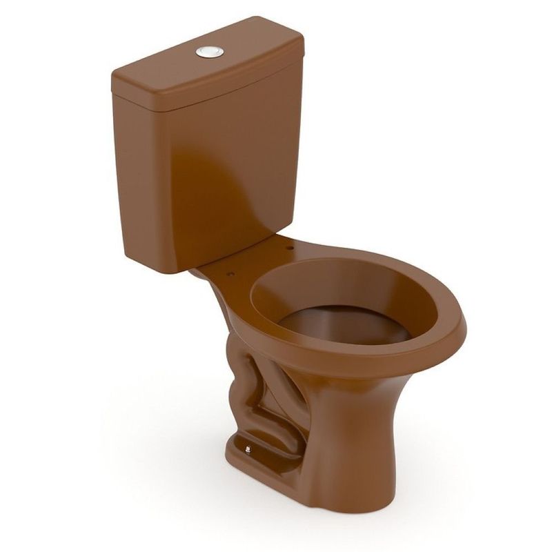 kit vaso sanitário com caixa acoplada logasa 6 litros parati ocre (mp)