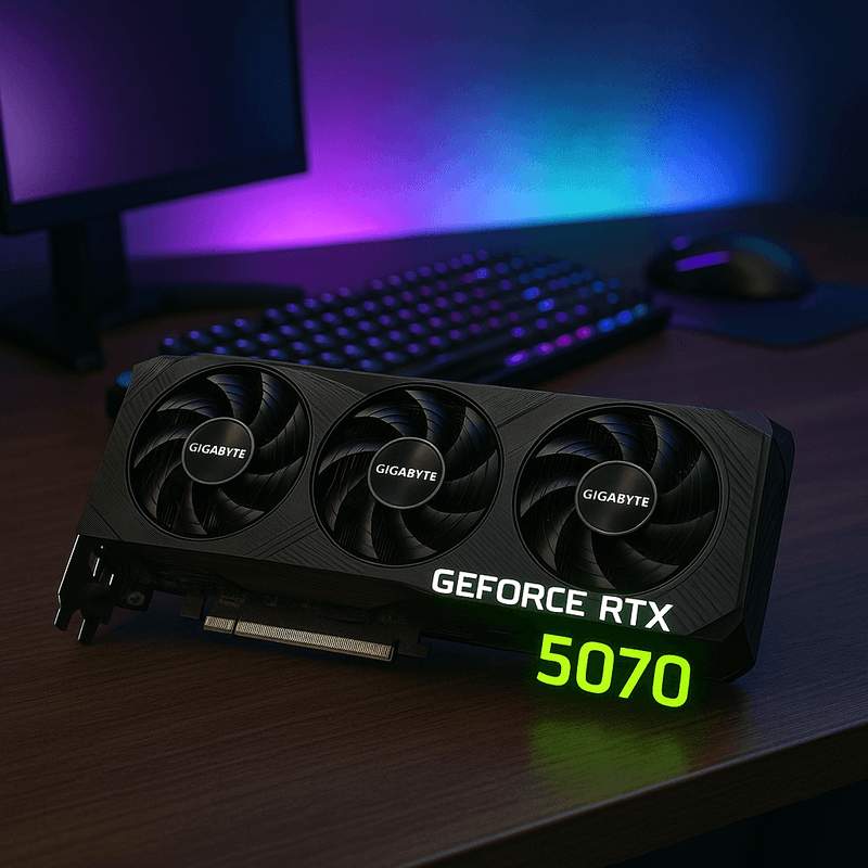 placa de vídeo rtx 5070 12gb gigabyte gddr7 preto gv-n5070wf3oc-12gd a-bi