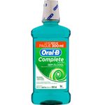 antisséptico bucal oral-b complete hortelã leve 500ml pague 300ml