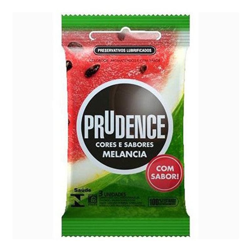 preservativo prudence melancia 3 unidades