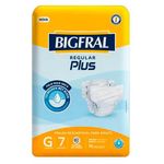 fralda descartável geriátrica regular plus tamanho g 7 unidades bigfral