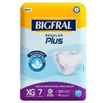 fralda descartável geriátrica regular plus tamanho xg 7 unidades bigfral