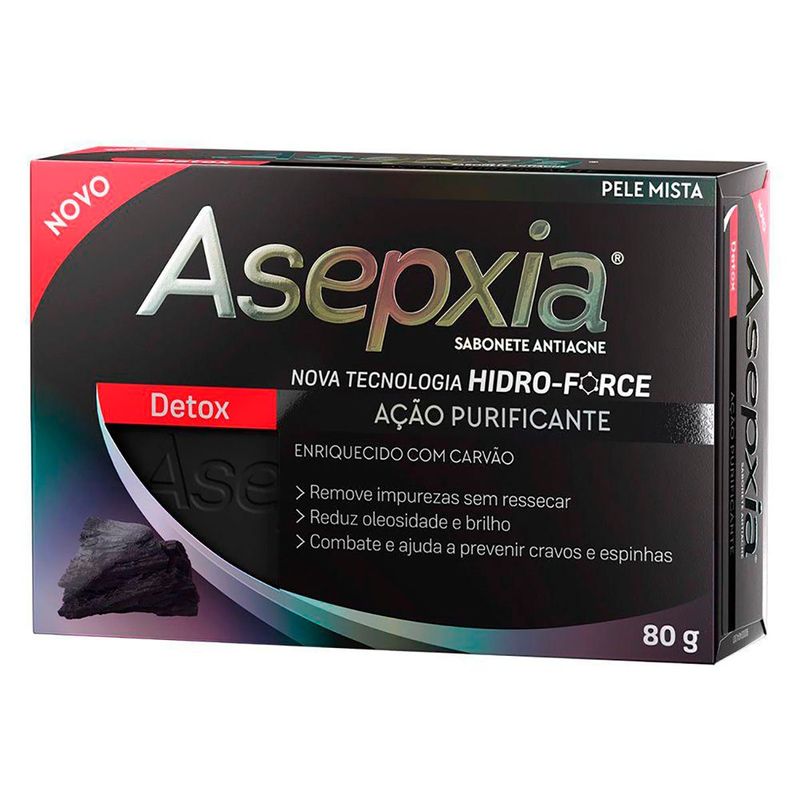 sabonete antiacne detox 80g asepxia