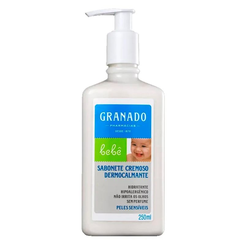 sabonete infantil cremoso pele sensível 250ml granado