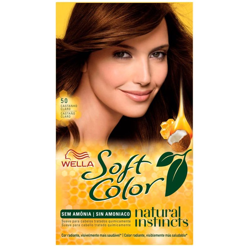 tintura para cabelo cor 50 castanho claro softcolor