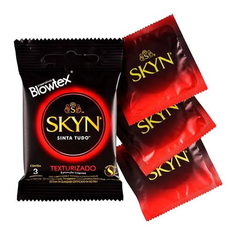 preservativo skyn sinta tudo 3 unidades blowtex