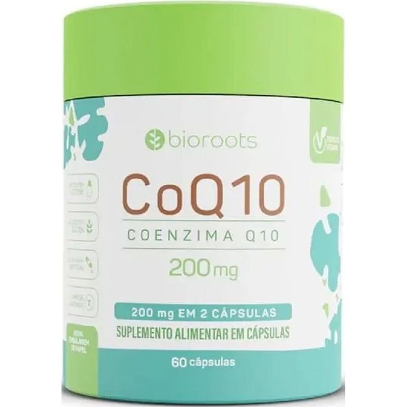 coenzima q10 100mg 60 cápsulas bioroots