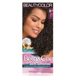 tintura para cabelo bela e cor sem amônia 5.0 castanho claro beauty color
