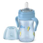 mamadeira super evolução com alça azul 240ml