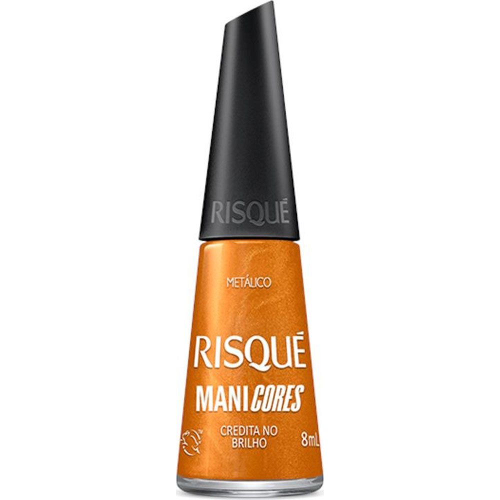 Esmalte Risque Manicores 8ml Metalico Credita No Brilho