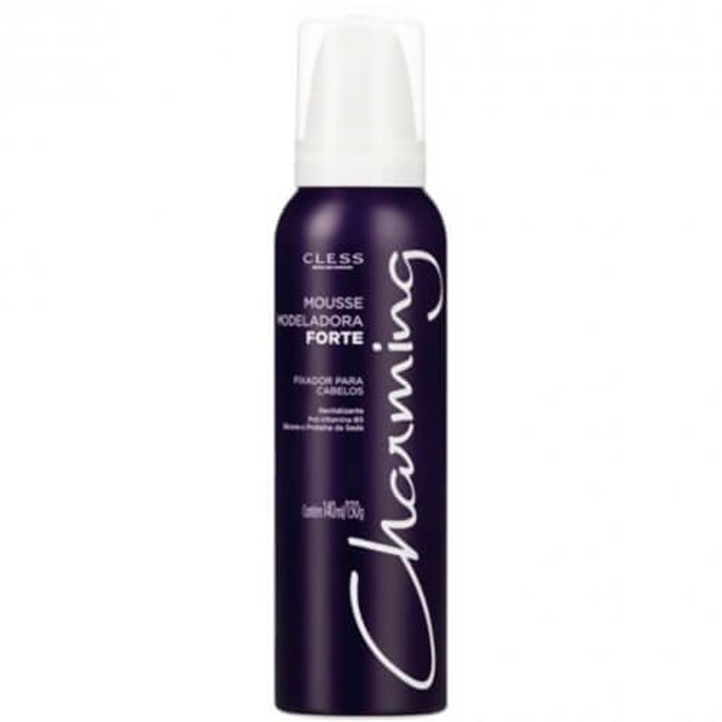 mousse modelador fixador forte 140ml cless charming