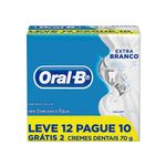 creme dental extra branco cool mint 70g leve 12 pague 10 oral b