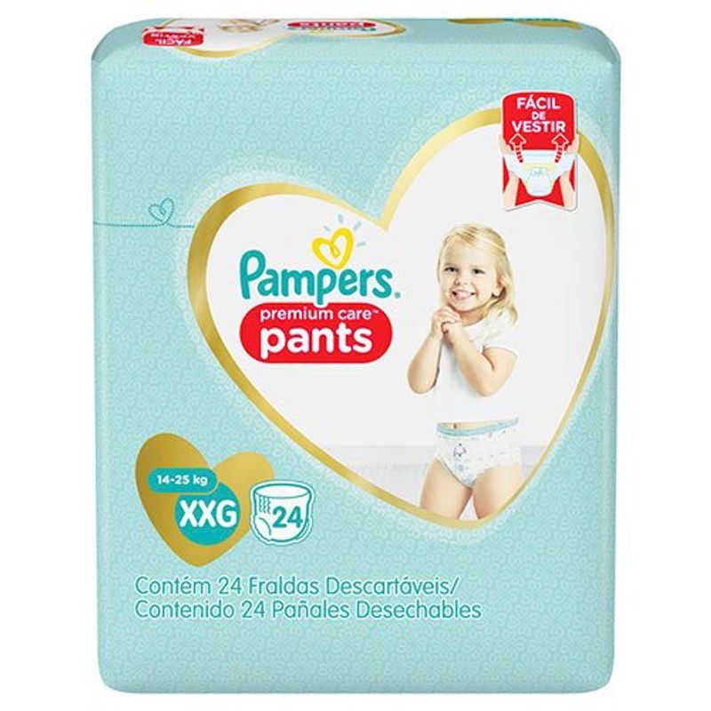 fralda pants premium care tamanho xxg 24 unidades pampers