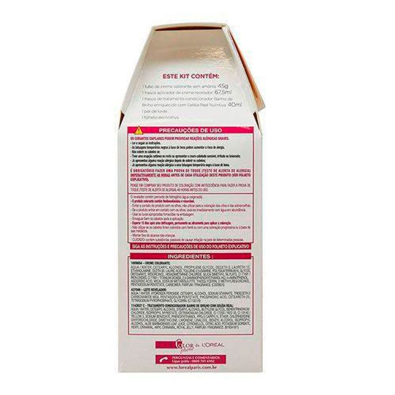 kit tintura creme 300 castanho escuro casting gloss l'oréal