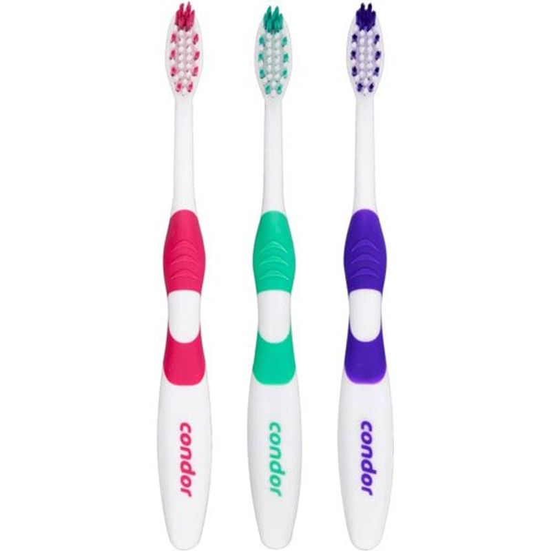 pack escova de dente dynamic black condor com 3 unidades