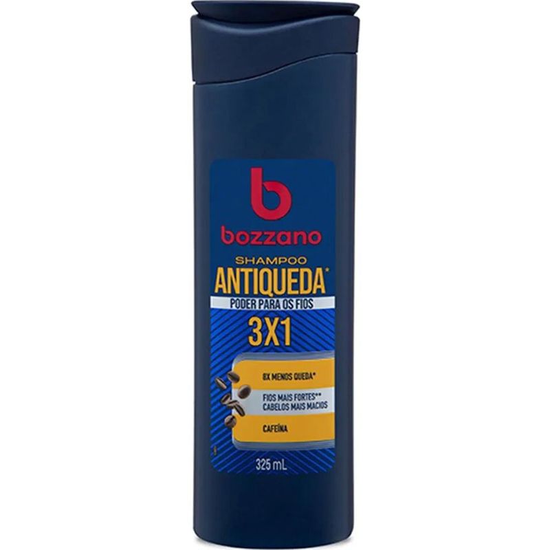 shampoo antiqueda 3x1 bozzano 325ml