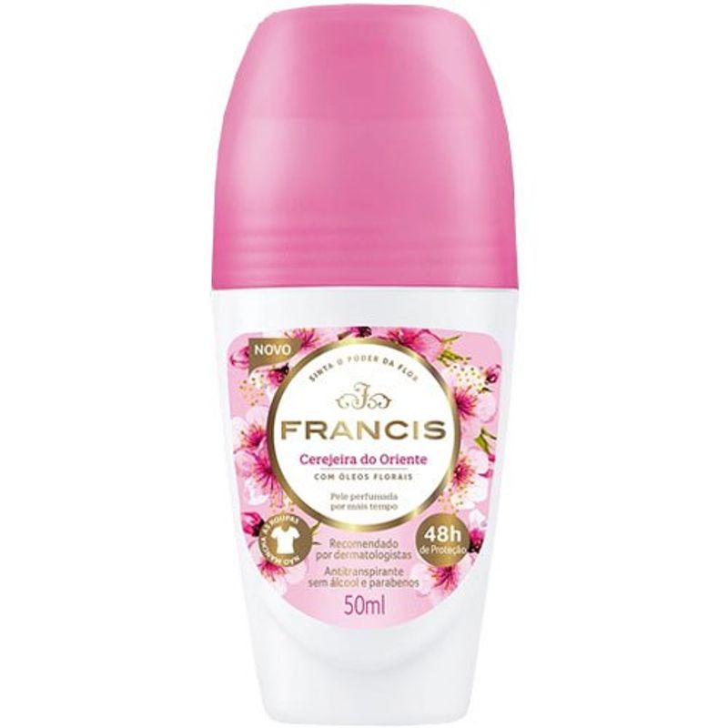 desodorante antitranspirante roll-on francis cerejeira do oriente