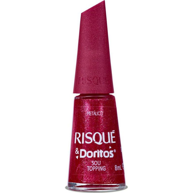esmalte metálico risqué & doritos sou topping 8ml