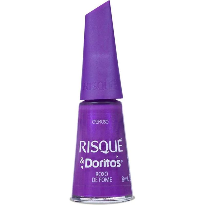 esmalte cremoso risqué & doritos roxo de fome 8ml